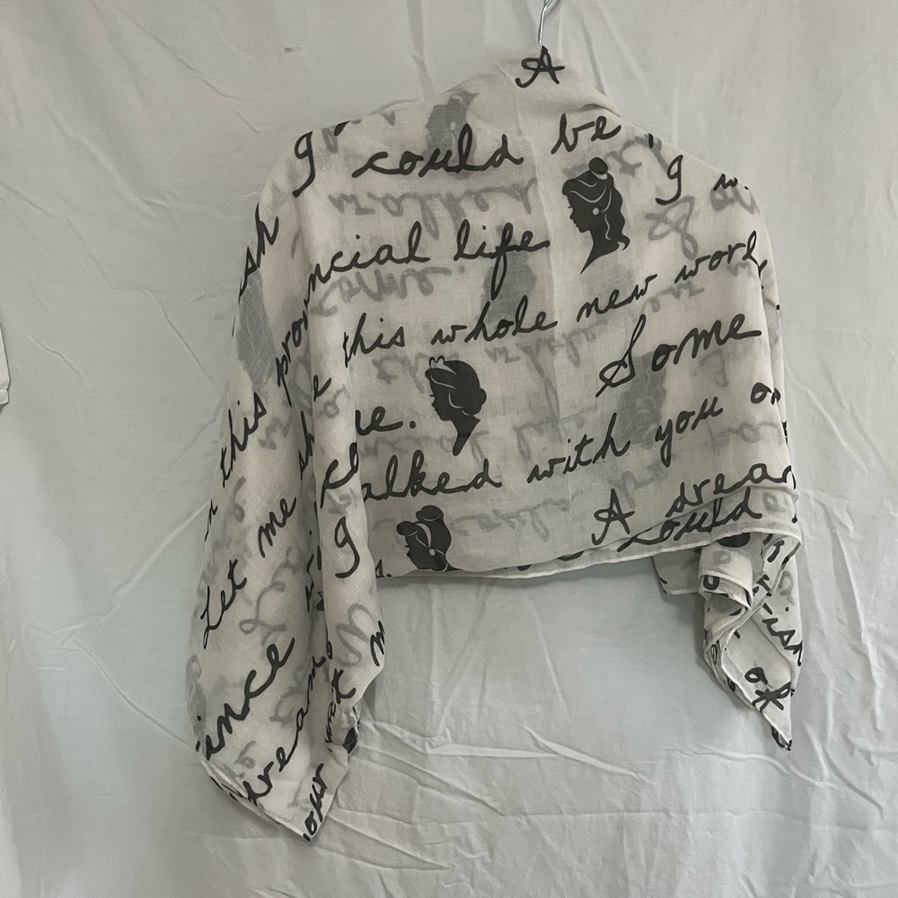 Elegant Script Print Scarf